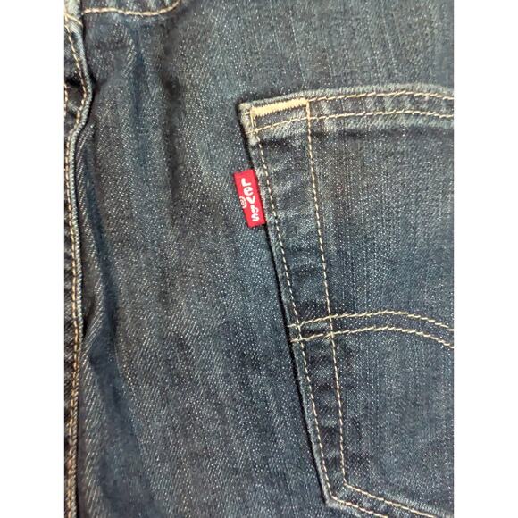 LEVI'S 569 Mens Jeans 38x31 Dark Wash Loose Straight Rare Side Zip Pocket Y2K - Picture 5 of 11